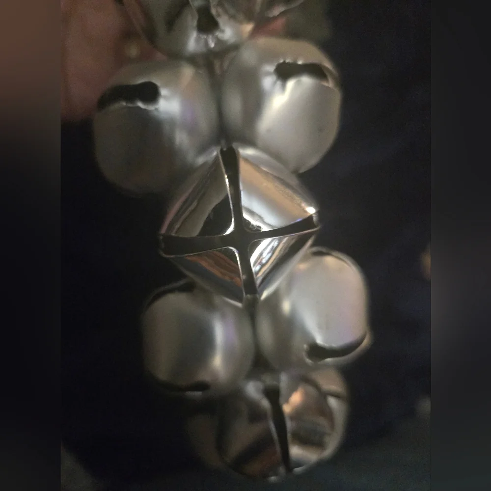 Silver Bell Wreath with Metal Ribbon 11